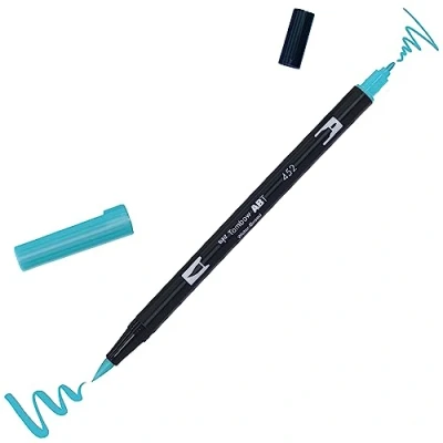 Imagen de Tombow ABT Dual Brush Rotulador Doble Punta Pincel Acuarelable Para Lettering, Dibujo, Pintura, Manga Uso Doméstico y Profesional Color process blue