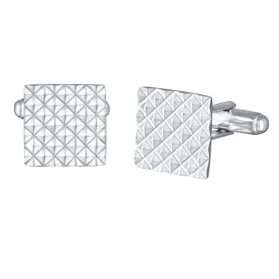 Imagen de Kuzzoi Gemelos para hombre con diseño de pirámides moda Plata ley 925, lazos la camisa, elegante regalo hombres bodas y cumpleaños, standard, ley, sin gema