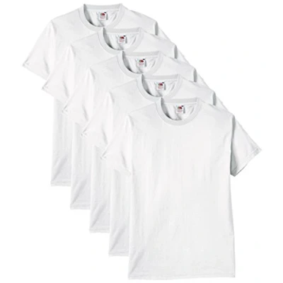 Imagen de Fruit of the Loom Heavy Cotton tee Shirt 5 Pack Camiseta, Gris (Heather Grey), Large (Pack de 5) para Hombre