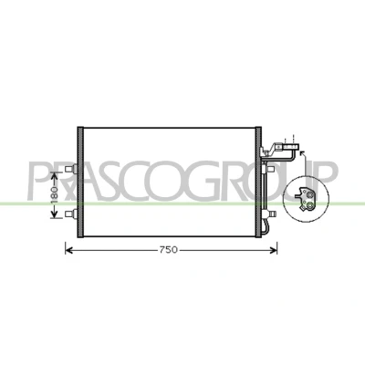 Imagen de PRASCO VV220C004 Condensador 15 13 Aluminio 627 R 134 a VOLVO: S40 II, V50