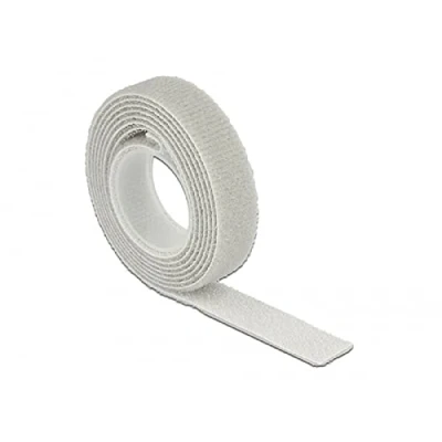 Imagen de Delock 18274 Cinta de velcro en rollo (1 m x 13 mm), color gris