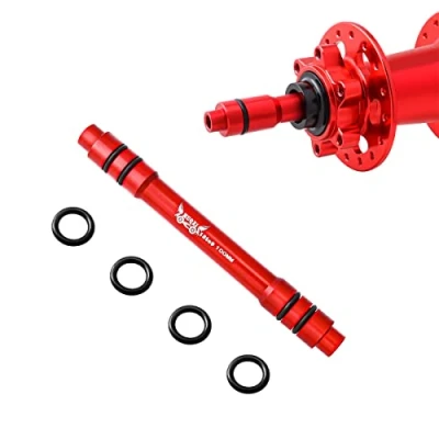 Imagen de MUQZI adaptador QR para bicicleta de 12 a 9 mm, cubo rueda delantera 100 liberación rápida carretera montaña, color rojo