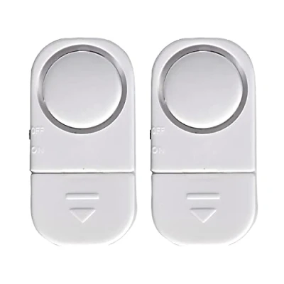 Imagen de Pack 2 alarmas para puertas y ventanas con 6 pilas lr44 incluidas blanco nine&amp;one