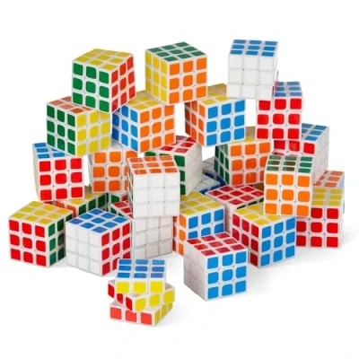 Imagen de THE TWIDDLERS 30 Piezas Mini Cubos de Puzzle para Niños, 3cm Juguete Pequeño Cubo Velocidad Mágico, Piñata Rellenos Bolsas Regalo