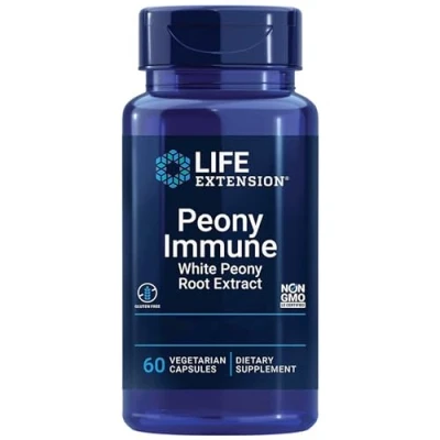 Imagen de Life Extension Peony Immune, Extracto de Raíz Peonía, 600mg, 60 Cápsulas Veganas, Probado en Laboratorio, Sin Gluten, Vegetariano, Soja, No GMO