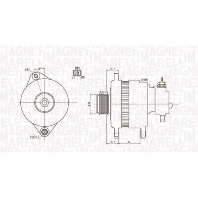 Imagen de MAGNETI MARELLI 063731900010 Alternador 12V 110A OPEL: Astra H Hatchback, GTC, Combo C Tour