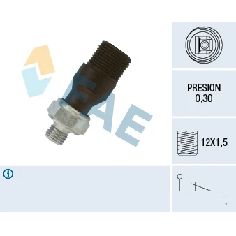 Imagen de FAE 12580 Sensor de Presión Aceite M12x1,5 0,3