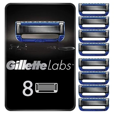 Imagen de Gillette Labs Heated Razor cuchillas de afeitar con 8 repuesto para maquinilla caliente en húmedo