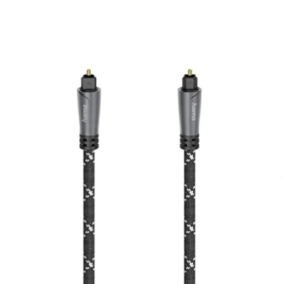 Imagen de Cable óptico Hama 00205139, 1.5 m, Recubrimiento Textil, Toslink ODT, Negro