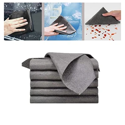 Imagen de XIRUJNFD Thickened Magic Cleaning Cloth, Reusable Glass Polishing Miracle Microfiber Towels, Micro Fiber Cloth for (11.8 * 11.8in,5Pcs)