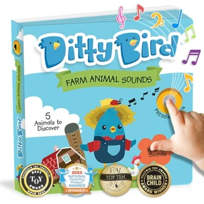 Imagen de Libro de Animales Granja Ditty Bird para Niños Realista, Interactivo y Musical Amantes la 1 a 3 años!
