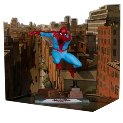 Imagen de Marvel Spider Man Figura posada a escala 1:10 con escena (The Amazing #38) Etiqueta dorada McFarlane Toys
