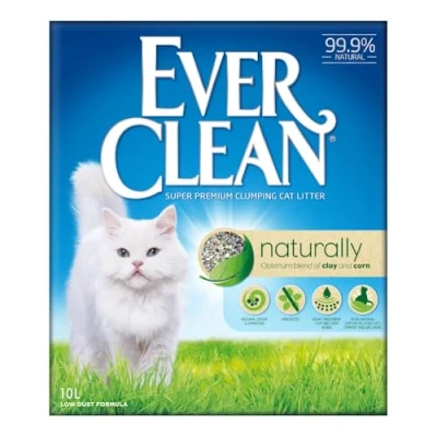Imagen de Ever Clean Naturalmente: Arena para Gatos 99,9% Natural con una Mezcla óptima de Arcilla y maíz