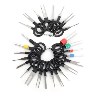 Imagen de 26 Piezas Herramientas de Eliminacion Terminales Kit, Extracción Automáticos, Terminal Removal Tool, Extractor Pin Conector Crimpado Cableado Cable Electrico para Reparación