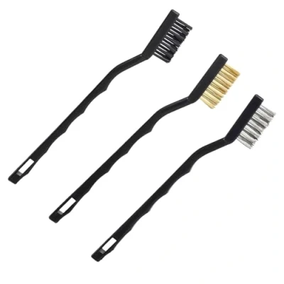 Imagen de Cepillos de Alambre, 3 Pcs Mini Cepillo Juego Acero Inoxidable/latón/nailon, Para Limpiar Escoria Soldadura, Suciedad Grasa, Óxido y Polvo
