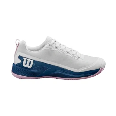 Imagen de Wilson Rush Pro 4.5 Clay, Tennis Shoe Hombre, White/Ensign Blue/Pirouette, 43 1/3 EU