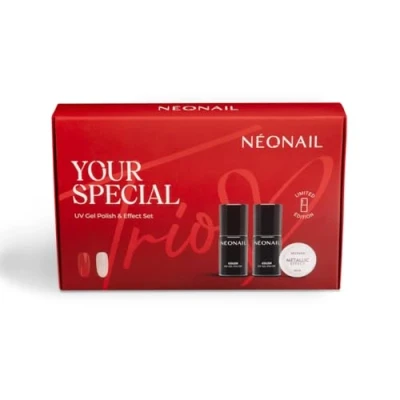 Imagen de NEONAIL Set UV Pintauñas Semipermanentes 2 x 7,2 ml Polvo Uñas Efecto Metálico Your Special Trio Esmaltes Para