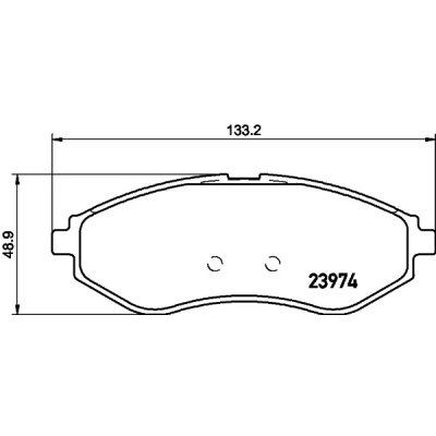 Imagen de HELLA 8DB 355 011 251 Juego de pastillas freno no preparado para indicador desgaste CHEVROLET: Aveo / Kalos Hatchback, Berlina