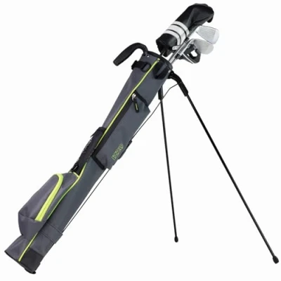 Imagen de Izzo Golf Sunday Stand Bags Bolsa de Ligera con Soporte para Domingo, Gris/Lima