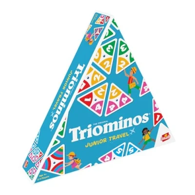 Imagen de GOLIATH TRIOMINOS Junior Voyage Juego de Dominós Evolutivo Educativo para Niños Desde 4 Años 3 Lados Aprendizaje Colores, Números y Cálculos 1 a Jugadores 20 min