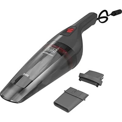 Imagen de Black+Decker NVB12AV XJ Aspirador de Coche Dustbuster 12V Potencia 12V, Capacidad 370 ml, Cable 5 Metros, Acción ciclónica, Ligero, Enchufe para mechero