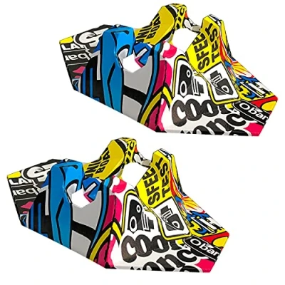 Imagen de LORESJOY Scooter Soporte, Extra Estable Base para Stunt Scooter, Patinete de Acrobacias Trucos, Freestyle, Patinetes niños, 95 mm a 120 ​Rueda (2 X Graffiti)