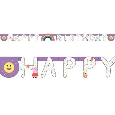 Imagen de amscan 9909885 Juego de 4 Piezas Caballos, 1 Guirnalda Banderas y 3 abanicos diseño, decoración Colgante, cumpleaños Infantil, Carnaval, Fiesta temática, Multicolor, Medium