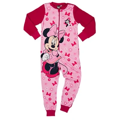 Imagen de Disney Minnie Mouse Mono para niñas Pijama niños Rosa (as3, Numeric, Numeric_110, Numeric_116, Regular)
