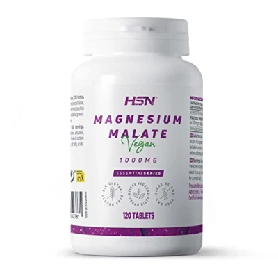 Imagen de HSN Malato de Magnesio 3000 MG 120 Tabletas 346,5 por Dosis Diaria No GMO, Vegano, Sin Gluten