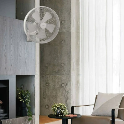 Imagen de LUCCI AIR Breeze Ventilador de pared (incluye mando a distancia, giratorio automático, diámetro 46 cm), color blanco