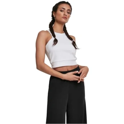 Imagen de Urban Classics Ladies Squared Short Top Camiseta Deportiva de Tirantes, Blanco (White 00220), Large para Mujer