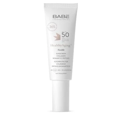 Imagen de Laboratorios Babé HealthyAging+ Fluid SPF 50 ml Fotoprotector Solar Repara y Corrige los Signos del Fotoenvejecimiento Piel Elástica Radiante Rápida Absorción Textura Ultraligera