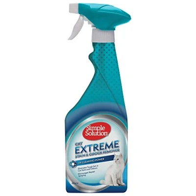 Imagen de Simple Solution Extreme, quitamanchas y antiolores para Gatos, Limpiador enzimático con Poder de Limpieza 3X Pro Bacteria 4 x Pack (2Ltr)