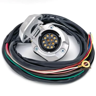 Imagen de AOJO Extensión de Enchufe Remolque 13 Pines Cable precableado 2 m y Cables, arnés Enganche Metal