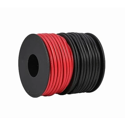 Imagen de TUOFENG alambre de silicona 16 AWG cobre estañado flexible y suave Resistencia a altas temperaturas 2 alambres separados 10 m negro rojo