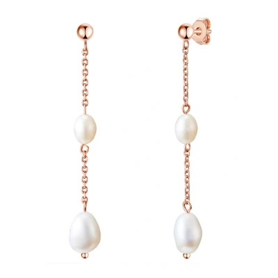 Imagen de Valero Pearls SÜSSWASSER Z Pendientes Rose goldcoloured, Mujer, Talla: One Size, gold coloured
