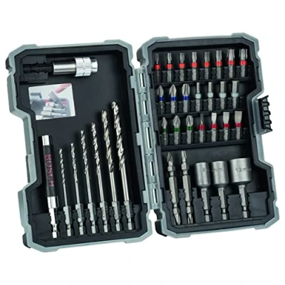 Imagen de Bosch Professional Set de 35 unidades Brocas y Puntas Atornillar HSS G Extra Hard (Cruceta, Pozidriv, Hex , TH S Bit, Accesorios taladros rotativos atornilladores)