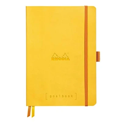 Imagen de Clairefontaine ES RHODIA 117585C Goalbook Cuaderno flexible (A5, 240 páginas, papel blanco, 90 g, 2 correas, cierre elástico, tapa de piel sintética), color blanco