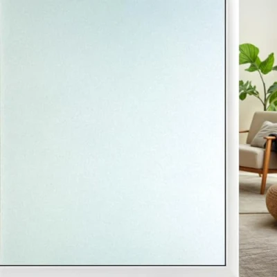 Imagen de Qualsen Vinilos para Ventanas Esmerilado Decorativos Vinilo Opaco Anti UV Protección de La Privacidad Ventana Adecuada Baño, Hogar (90cm x 200cm)