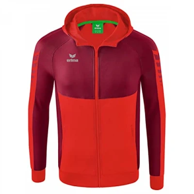 Imagen de ERIMA Hombre Six Wings Chaqueta de entrenamiento con capucha, rojo/bordeaux, 3XL
