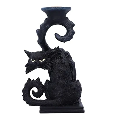 Imagen de Nemesis Now Spite Candelabro (18,5 cm), diseño de Gato Negro