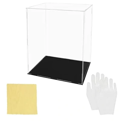 Imagen de Belle Vous Vitrina Expositora de Acrílico Transparente 25 x 20 30 cm Expositor Metacrilato Grande a Prueba Polvo para Figuras Acción, Juguetes, Mini Figuras, Coleccionables y Modelos