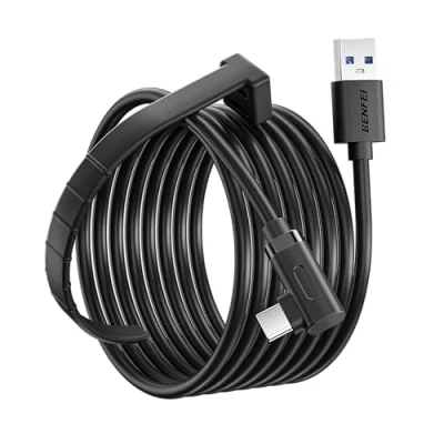 Imagen de BENFEI Cable Link de 5m, USB 3.0 a C con Meta Oculus Quest 3s, 3 2 1, Pro, Pico 4, PC Steam VR Accesorios, Transferencia Datos Alta Velocidad