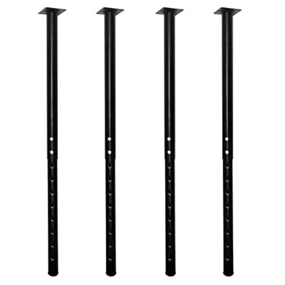 Imagen de QLLY Juego de 4 Patas Mesa metálicas Ajustables, 60 a 100 cm, Negro