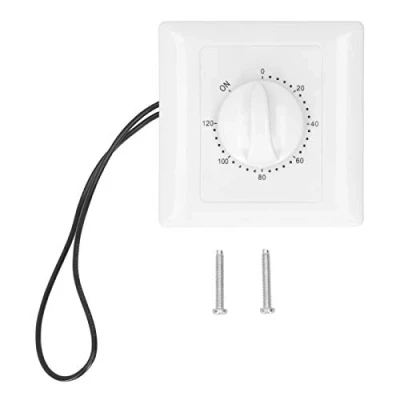 Imagen de Temporizador Interruptor de Control Cuenta Regresiva Inteligente 120 Minutos Controlador Perilla Estilo MecáNico Para El Hogar Y La FáBrica