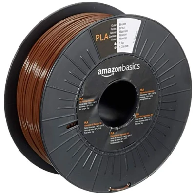 Imagen de Amazon Basics Filamento para impresora 3D, ácido poliláctico (PLA), 1.75 mm, cinta de 1 kg, marrón