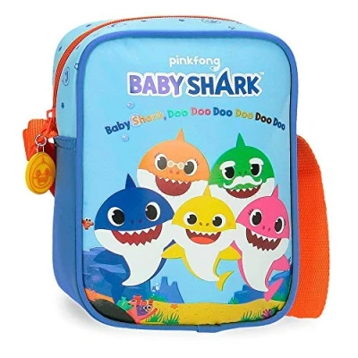 Imagen de Baby Shark, Bandolera Unisex Niños, Azul (Blue), 15x20x6 Cms