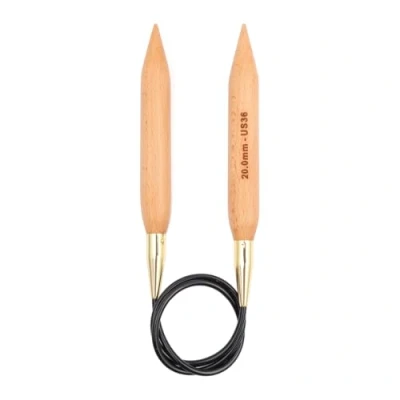 Imagen de Knit Pro Agujas Circulares fijas KnitPro Jumbo Birch (150cm x 20.00mm) 1 Unidad