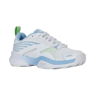 Imagen de K SWISS Speedex CLAY Zapatillas de tenis para tierra batida, Mujer, Talla: 39.5, White/dutch canal/paradise green Zapatos