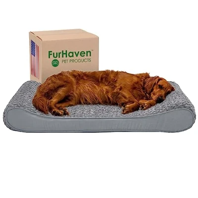 Imagen de FurHaven Luxe Lounger Cama para Perro, Gris, 114 x 76 15 cm (L W H)